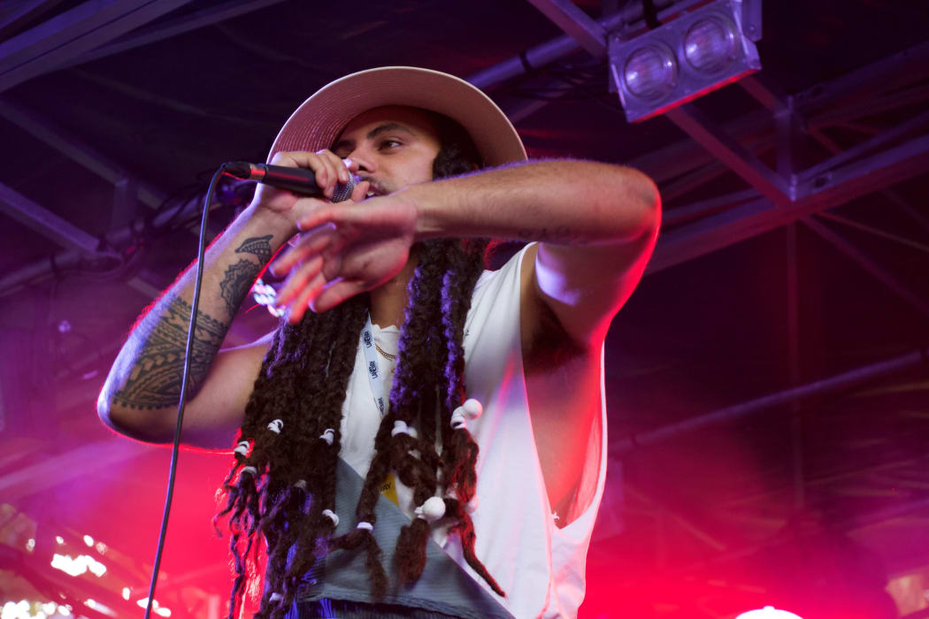 Melodownz performing as part of collaborative project High Beams at Laneway 2019