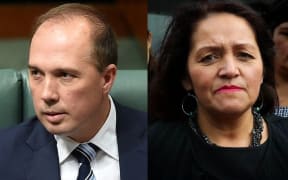 Australian immigration minister Peter Dutton and Maori Party co-leader Marama Fox