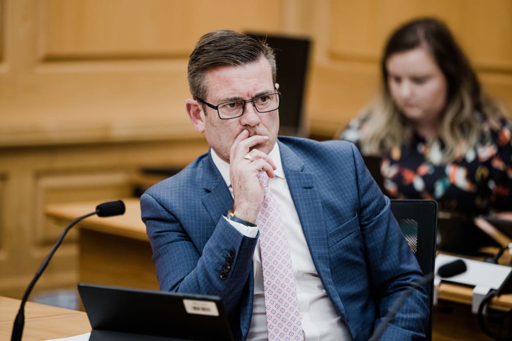 National Party Michael Woodhouse at a select committee hearing where Speaker Trevor Mallard is being questioned on 16 December, 2020.