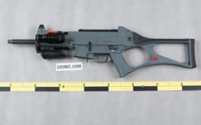 A gun seized by police after an operation in Auckland in July 2015.