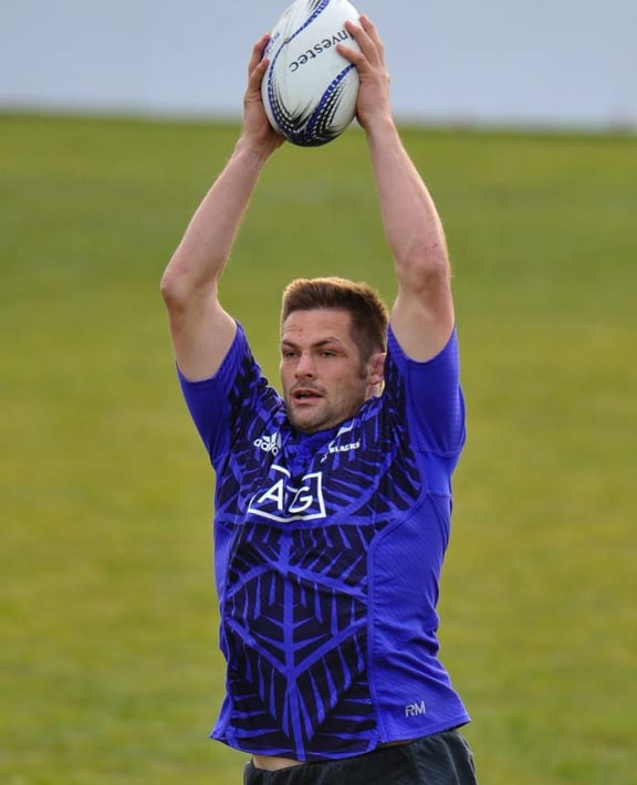 Richie McCaw training ahead of the Rugby Championship match against Argentina.