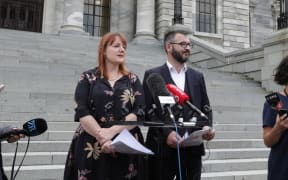 PPTA vice president Melanie Webber and president Jack Boyle announce that teachers have rejected the government's pay offer.