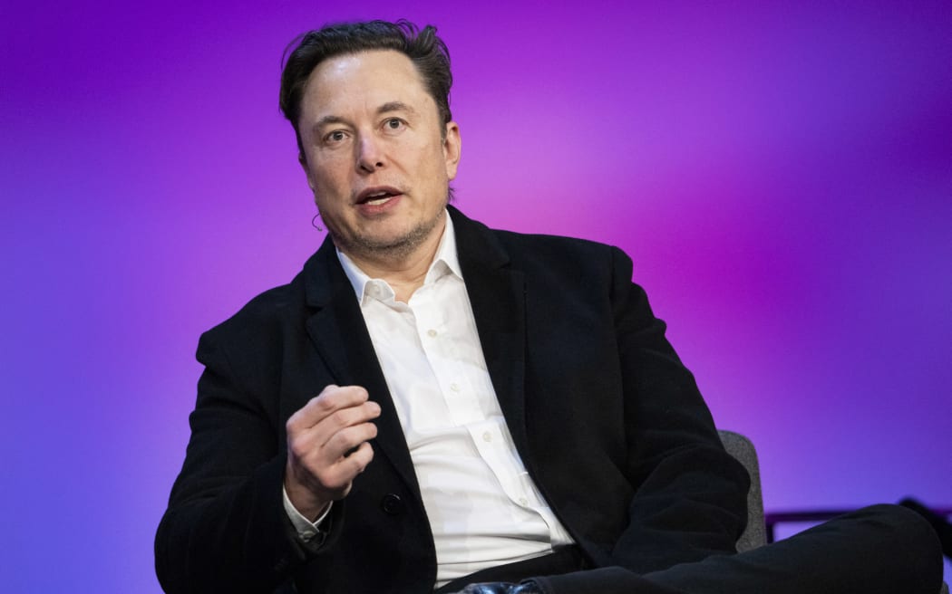 This handout image released by TED Conferences shows Tesla chief Elon Musk speaking during an interview with head of TED Chris Anderson (out of frame) at the TED2022: A New Era conference in Vancouver, Canada, April 14, 2022.