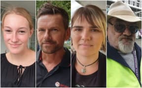 From left to right - Alice Tiso, Scott Craig, Danielle Gregan and Dennis Andrews speak out one week on from the Christchurch attacks.