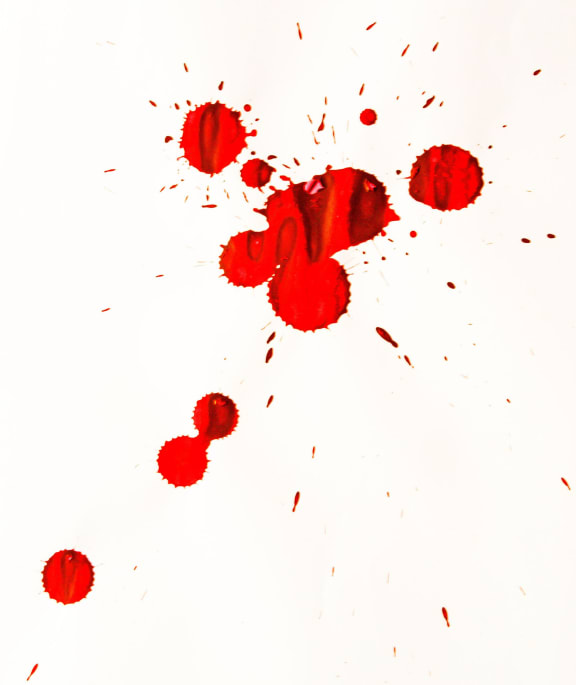 Blood spatter is a common piece of evidence found at crime scenes