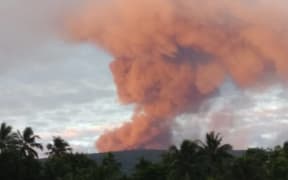 Ambae volcano, Vanuatu, pictured on 26 September.