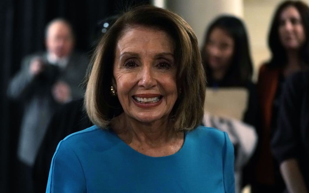 Nancy Pelosi after a meeting of House Democrats. 28 November 2018.