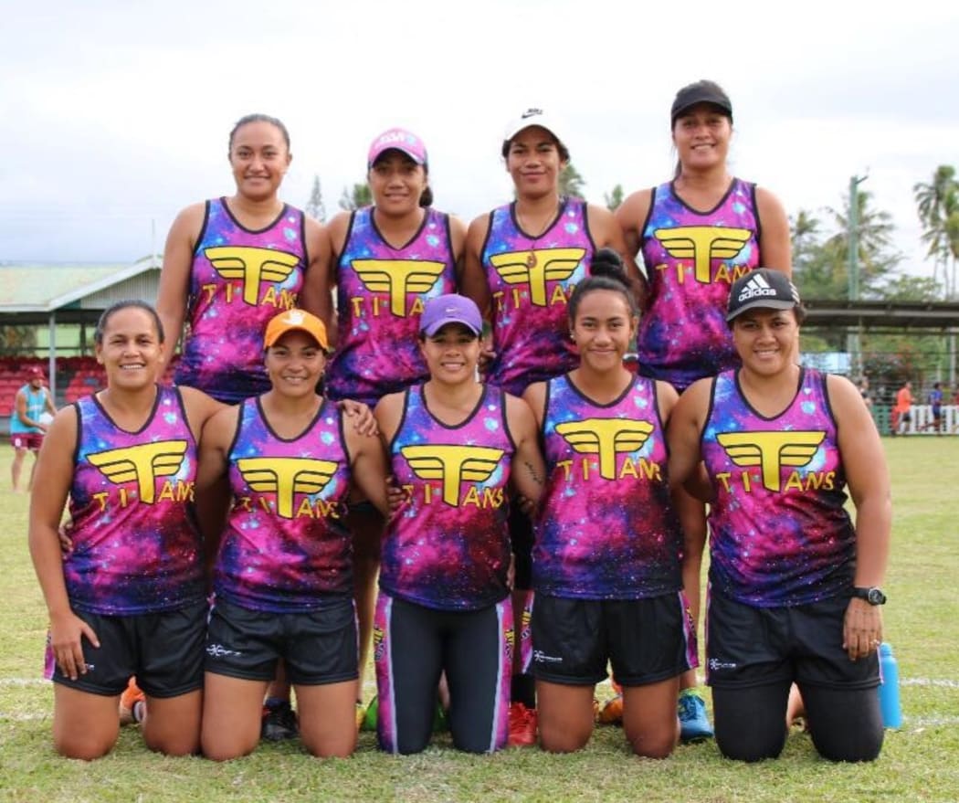 The Titans women's touch rugby team.