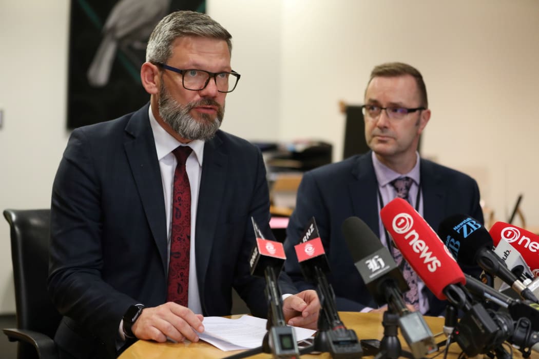 Immigration Minister Iain Lees-Galloway makes an announcement about the case of Czech drug-smuggler Karel Sroubek.
