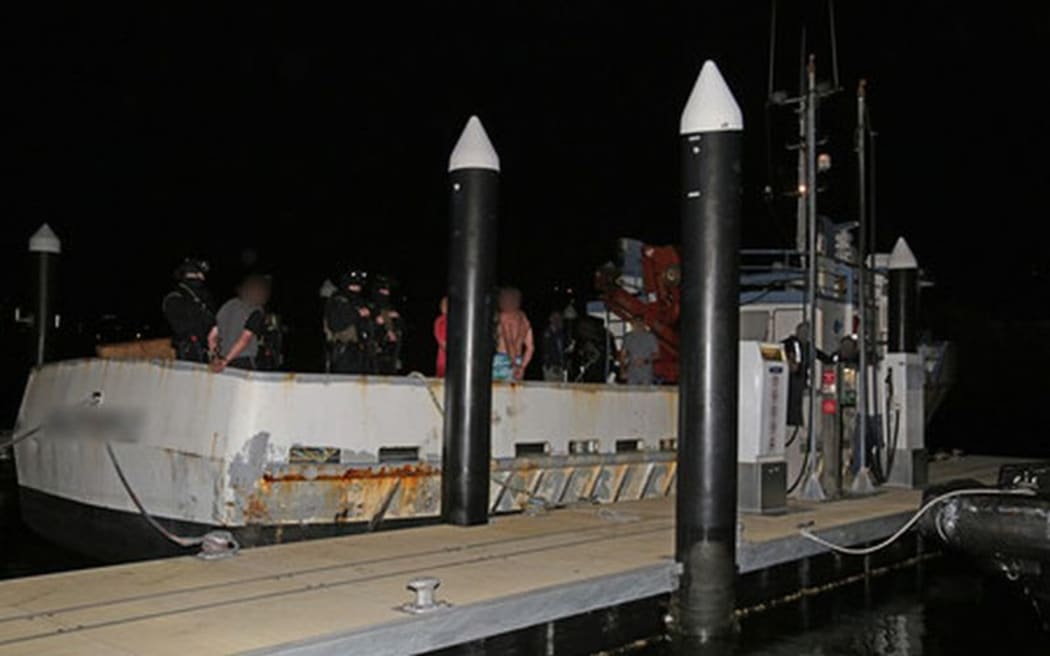 Australian police arrested men on this boat after seizing more than a tonne of cocaine.